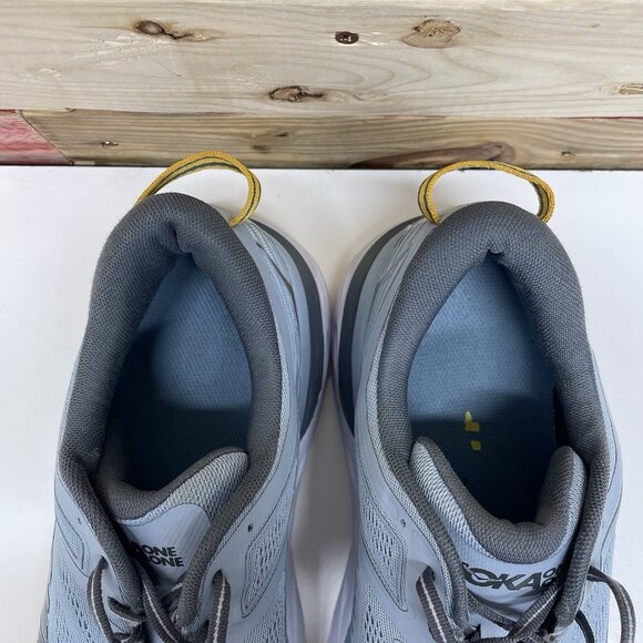 Hoka One One Bondi 7 Athletic Running Sneakers Men’s Size 12 Blue Yellow - Picture 10 of 12